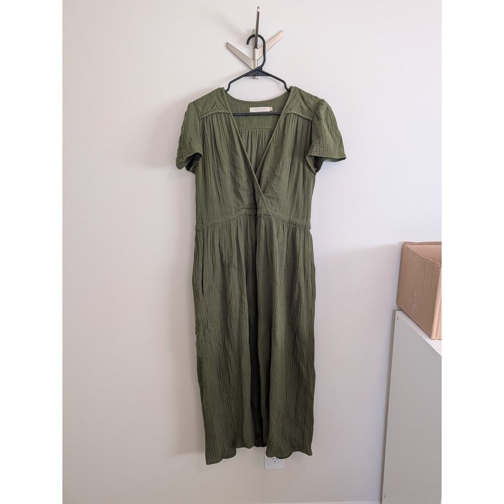 Christy Dawn Cotton Gauze Green Midi Dress Size Small - Picture 2 of 8
